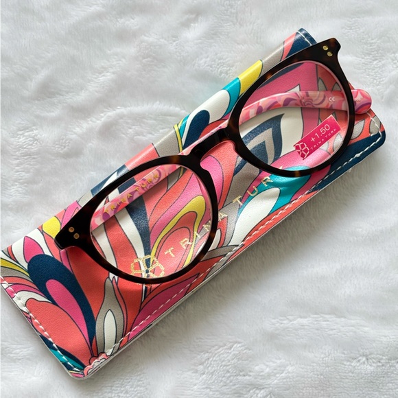 TRINA TURK Coronado +1.50 Readers with Retro Storage Case--NWT - Picture 2 of 14